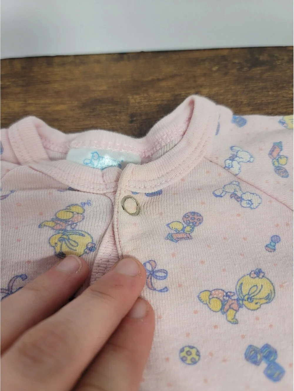 Vintage Precious Moments Baby Pink Sleep Gown